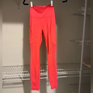 Orange Lululemon Leggings Size 4